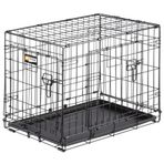 Ferplast Katlanabilir Köpek Kafesi DOG-INN 60 Yavru Köpek Eğitim Parkı, Metal Kasa, Bölücü Panel Dahil, Emniyet Mandallı Çift Kapı, 64,1 x 44,7 x Y 49,2 cm Siyah