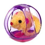 Ferplast PA5214 LO.06001 Yuvarlak Top İçinde Peluş 6.5 cm Kedi Oyuncağı