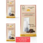 FERRAGNI Home Porcellana Firenze Çay Demleme Filtre Kağıdı Xl Jumbo Boy 12*22 cm Kutulu 3 Paket (300 Adet) - Bitki Çayı