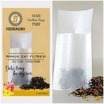 FERRAGNI Porcellana Firenze ÇAY ve KAHVE FİLTRESİ TEK PAKET (100 Adet) BÜYÜK BOY 9 * 22 cm