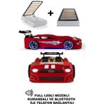 Ferramini Bazalı Kırmızı Arabalı Yatak Mst Full Ledli Kumandalı ve Müzikli - 90 x 190 cm