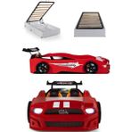Ferramini Bazalı Kırmızı Arabalı Yatak Sport Mst Işıklı - 90 x 190 cm