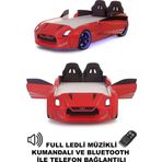 Ferramini Kırmızı Arabalı Yatak Kapıları Açılan Gtr Full Ledli Kumandalı Ve Müzikli