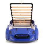 Ferramini Mavi Arabalı Yatak Kapıları Açılan Gtr Full Ledli Kumandalı ve Müzikli + Baza 90*190 - Lacivert - 90 x 190 cm
