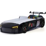Ferraminii Siyah Arabalı Yatak V12 Audi Işıklı Full Plastik - 90 x 190 cm