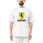 Ferrari Lite Oversize Beyaz Tişört