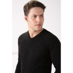 Ferraro Siyah V Yaka Erkek Pamuk Kazak - 2XL