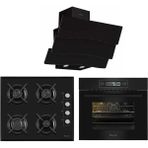 Ferre 11002 - S 1140 WB CE - D023 Hera Siyah 3'lü Ankastre Set