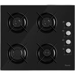 Ferre 2140 Siyah 60 cm Emaye Izgaralı Cam Ocak