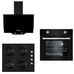 Ferre 6010 + S 2140 CE + D003 New İtaliano Black Siyah Ankastre Set