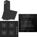 Ferre Black Fryart 3 Lü Ankastre Set ( Qep63cs - Sc205-fa - D086 ) Döküm Izgara Siyah
