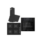 Ferre Black FryArt 3 Lü Ankastre Set ( QEP63CS - SC205-FA - D086 ) Döküm Izgara