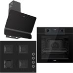 Ferre Black Fryart 3 Lü Ankastre Set ( Qep63cs - Ss205 - D080-sa ) A++ Sessiz Davlumbaz Siyah