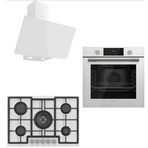 Ferre Flowart 75 Inizio D078 - ED036 - QMS63CB Beyaz 3'lü Ankastre Set