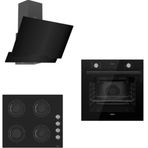 Ferre Flowart CS D063 - CS205 - QMS63CS Siyah 3'lü Ankastre Set