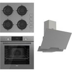 Ferre Flowart CS208 - QMS63CPR -D065 3'lü Gri Ankastre Set