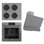Ferre Flowart CS208 - QMS63CPR -D082 3'lü Gri Ankastre Set