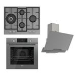 Ferre Flowart ED078- QMS63CPR -D065 3'lü Gri Ankastre Set