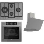 Ferre Flowart ED078 - XE62CPR - D065 Gri 3'lü Ankastre Set