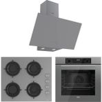 Ferre Flowart Lumora Plus Gri 3'lü Ankastre Set ( QBL63CPR-CS208-D079 ) - Antrasit