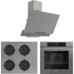 Ferre Flowart Lumora Pro QBL63CPR - CS208 - D065 Gri 3'lü Ankastre Set