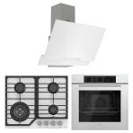 Ferre Flowart Nt Asimetrik Seriisi 3'lü Beyaz Ankastre Set ( QBL62CB-NT026-D064 )
