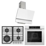 Ferre Flowart Nt Asimetrik Seriisi 3'lü Beyaz Ankastre Set ( QBL62CB-NT026-D081 )