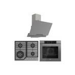 Ferre Flowart Nt Asimetrik Seriisi 3'lü Gri Ankastre Set ( QBL62CPR-NT028-D065 )
