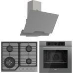 Ferre Flowart Nt Asimetrik Seriisi 3'lü Gri Ankastre Set ( QBL62CPR-NT028-D065 ) - Antrasit