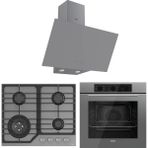Ferre Flowart Nt Asimetrik Seriisi 3'lü Gri Ankastre Set ( QBL62CPR-NT028-D079 ) - Antrasit
