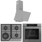 Ferre Flowart Nt Asimetrik Seriisi 3'lü Gri Ankastre Set ( QBL62CPR-NT028-D088 )