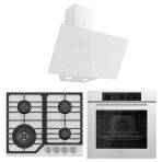 Ferre Flowart Nt Asimetrik Serisi QBL62CB - NT026 - D078 Beyaz 3'lü Ankastre Set