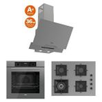 Ferre Flowart Plus Serisi (qbl63cpr Sc408 D065) Ankastre Set Gri