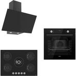 Ferre Flowart Rs Serisi Inizio D077 - RS035 - QMS63CS Siyah 3'lü Ankastre Set