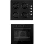 Ferre Flowart Serisi 2'li Siyah Ankastre Set (QBL62CS 2140 ) Ankastre Set