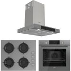 Ferre Flowart Serisi D102 - CS208 - QMS63CPR Gri Mega 3'lü Ankastre Set