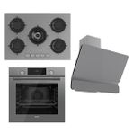Ferre Flowart Serisi QMS63CPR - RS038 - D082 Gri 3'lü Ankastre Set