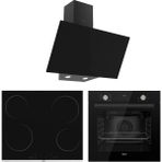 Ferre Flowart Smart Plus Siyah Vitroseramik Elektrikli 3'lü Ankastre Set ( QMS63CS-MS261-D077 )