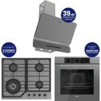 Ferre Flowart Turbolu Asimetrik Silentart Gri Cam Ankastre Set QBL62CPR+NT028-WFA+D082-SA