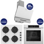 Ferre Flowart Turbolu Beyaz Cam Silentart Ankastre Set QBL62CB - CS206FA - D081SA