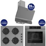 Ferre Flowart Turbolu Gri Cam Silentart Ankastre Set QBL62CPR+CS208-FA+D082-SA