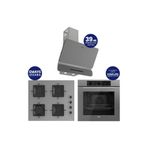 Ferre Flowart Turbolu Gri Cam Silentart Ankastre Set QBL62CPR+SS208+D082-SA
