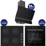 Ferre Flowart Turbolu Siyah Cam Silentart Ankastre Set QBL62CS - CS205FA - D080SA