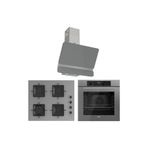 Ferre Flowart Ventora Elite Gri 3'lü Ankastre Set ( QBL63CPR-SS208-D082 )