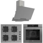 Ferre Flowart Ventora Pro Gri 3'lü Ankastre Set ( QBL63CPR-SS208-D065 ) - Antrasit