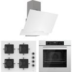 Ferre Flowart Ventora Pro QBL63CB - SS206 - D064 Beyaz 3'lü Ankastre Set