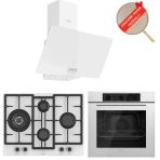 Ferre Flowart Yeni Seri Premo Beyaz Ankastre Set ( D087 + Ed076-Wfa - Wok + Qbl62cb)