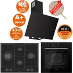 Ferre Flowart&Silentart Getafe Sessiz Siyah Ankastre Set ( D077-Sa + Qbl62cs + Ed075-Wfa Wok)