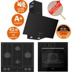 Ferre Flowart&silentart Heron Sessiz Yeni Seri Siyah Ankastre Set ( D086-SA + QBL62CS + LN385 )