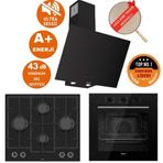 Ferre Flowart&silentart London Sessiz Yeni Seri Siyah Ankastre Set ( D077-SA + QBL62CS + LN385 )